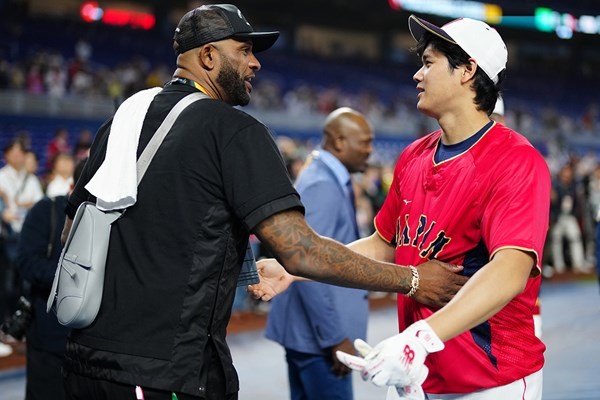 CCサバシアと大谷翔平のツーショット